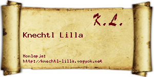 Knechtl Lilla névjegykártya